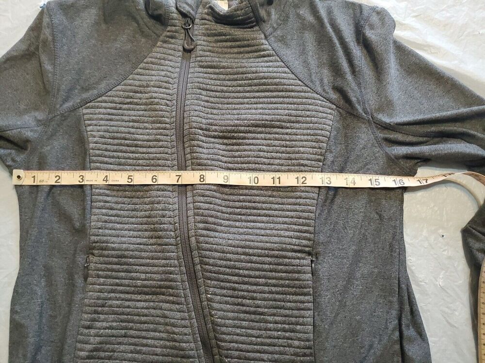 Mondetta Meduim Jacket Lightweight Zipoed Gray Textured Pockets Womens - Picture 12 of 16